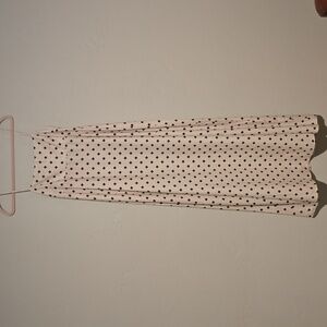 Cream Polka Dot Maxi Dress - Never Worn
